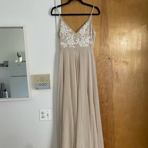 BHLDN Sadia Dress (Oyster) Brand New, Never Worn